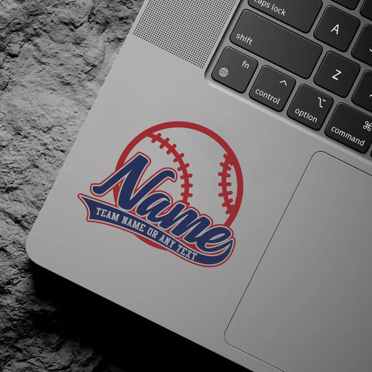 Custom baseball logo sticker with a name and team text – view 6