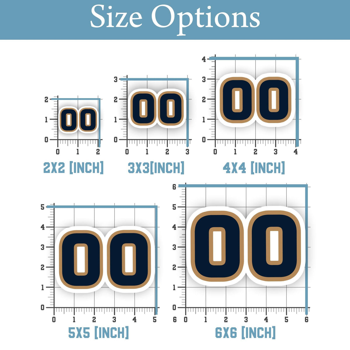 Custom sports jersey number sticker in up to three colors – view 5