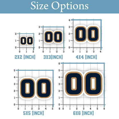 Custom sports jersey number sticker in up to three colors – view 5