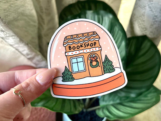 Cute Holiday Bookshop sticker, book club