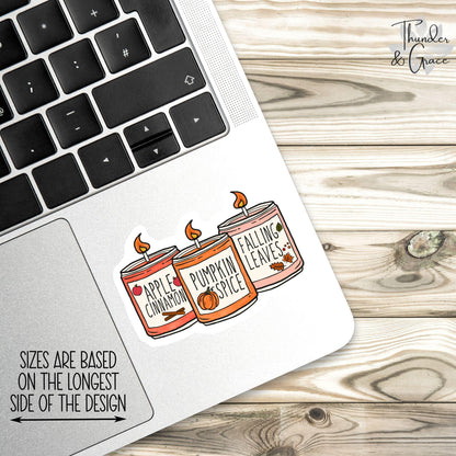 Fall Candles sticker, apple cinnamon – view 2
