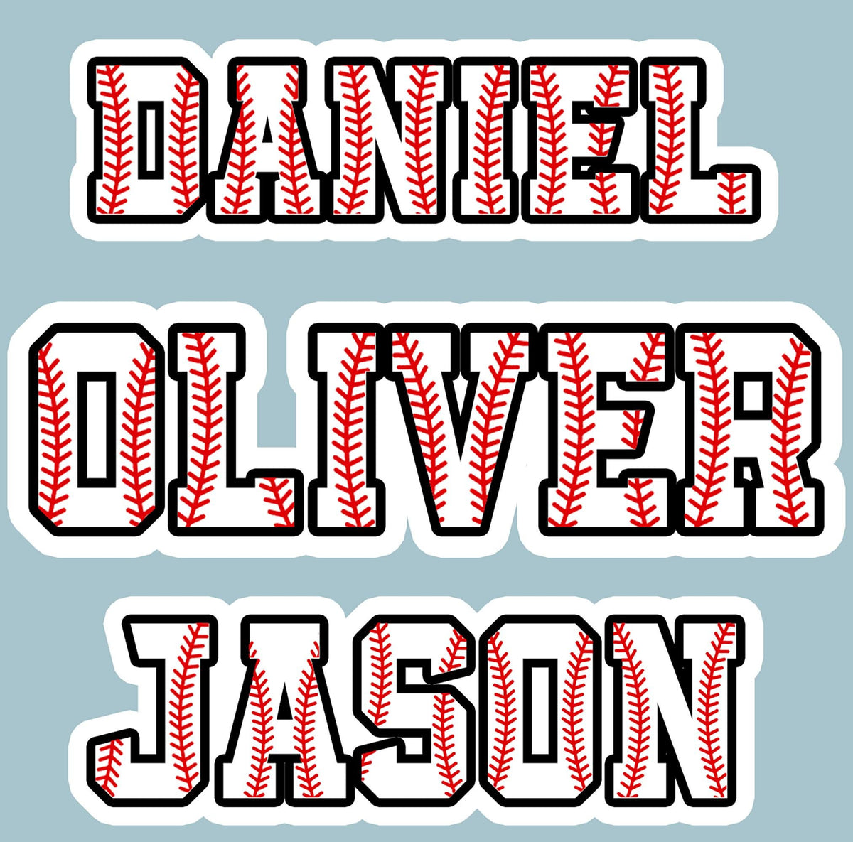 Custom Baseball Name Sticker by Stickreews — view 3