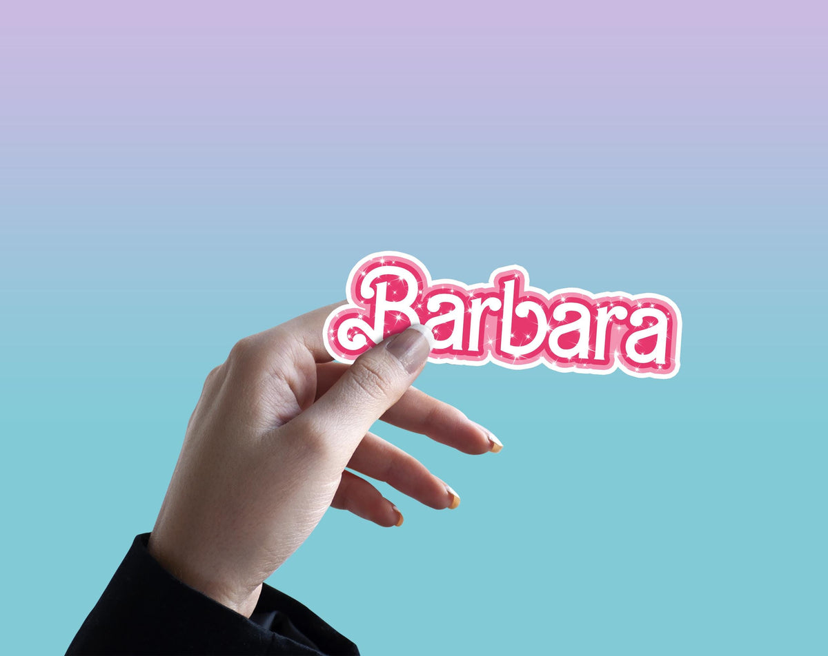 Custom Pink Retro Name Sticker by Stickreews — view 2