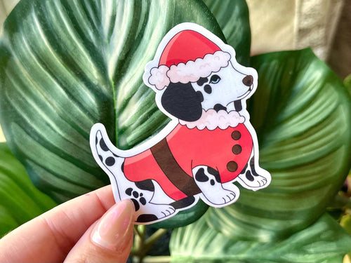 Santa Dog sticker