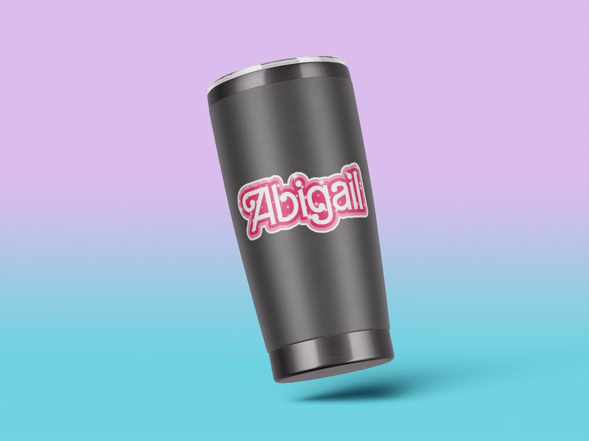 Custom Pink Retro Name Sticker by Stickreews — view 3