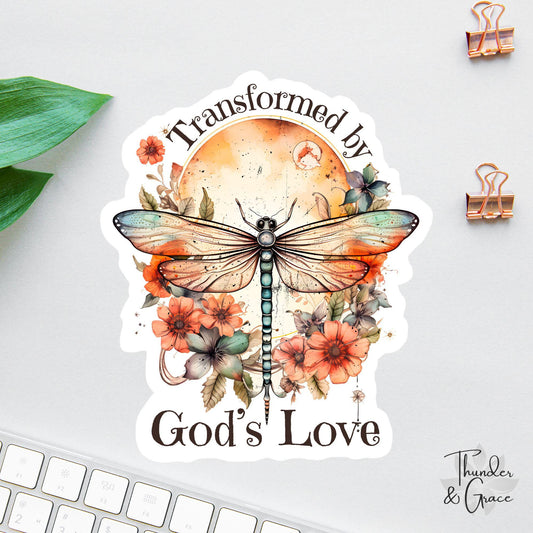 Transformed by God's Love sticker