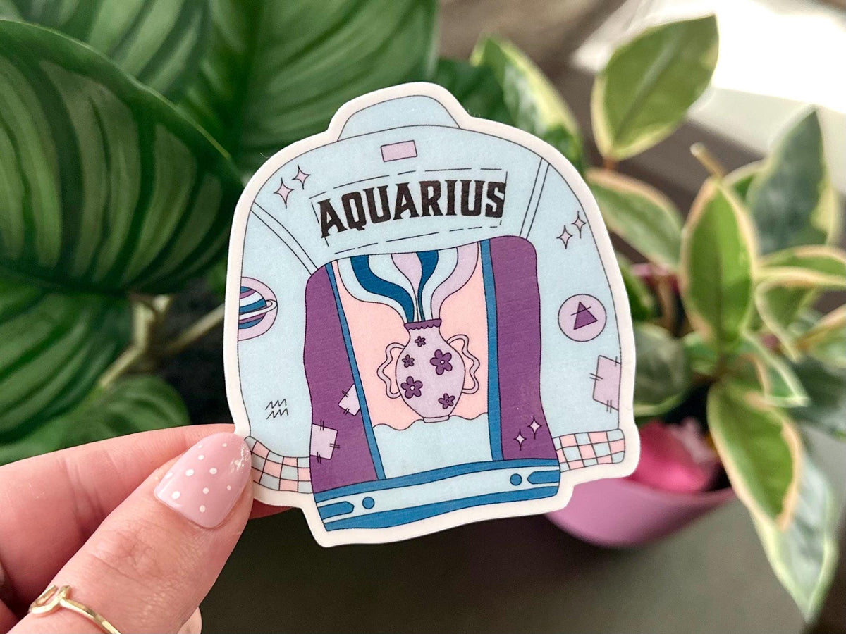 Aquarius Jacket sticker, zodiac signs