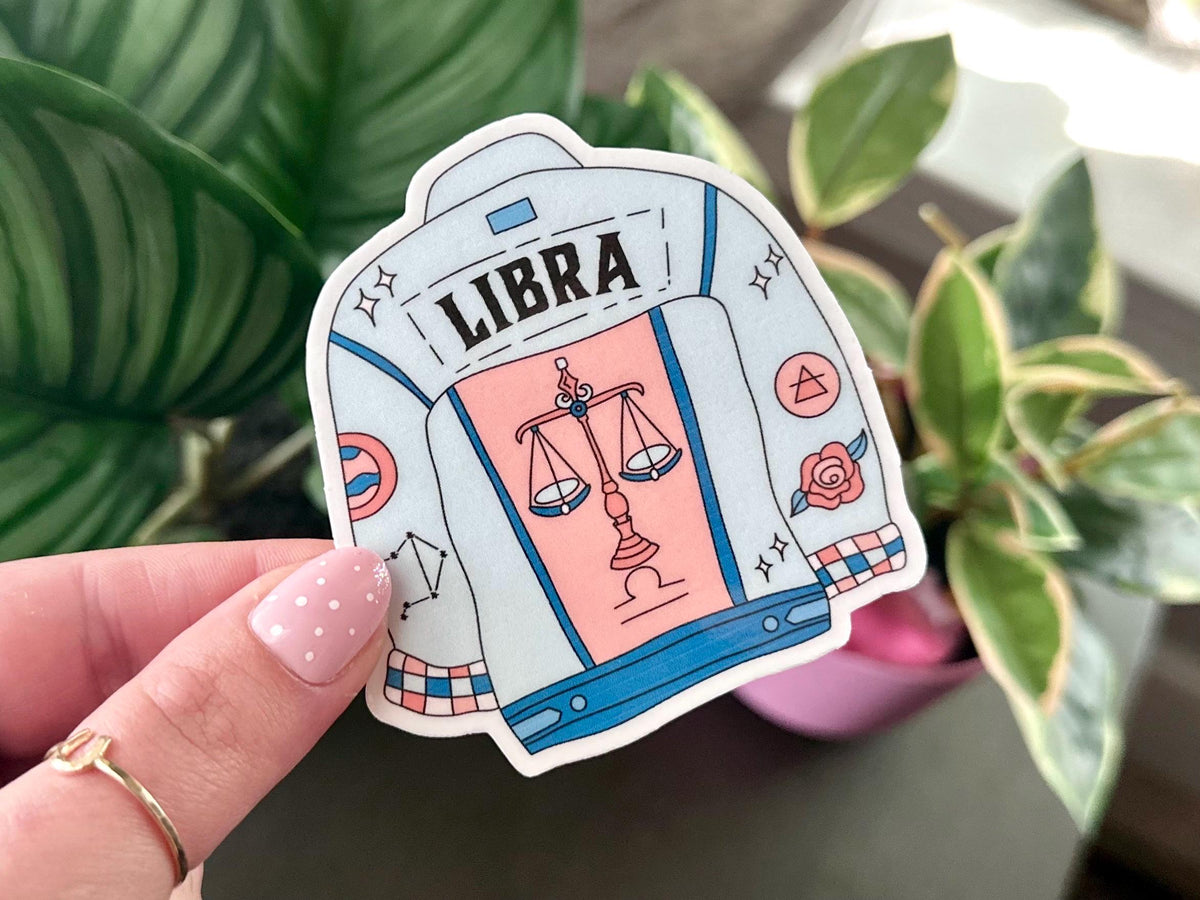 Libra Zodiac Jacket sticker