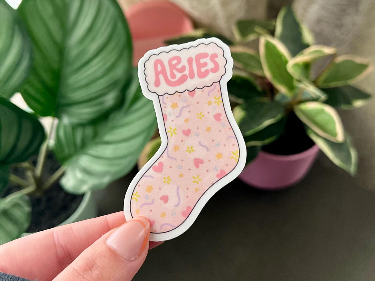 Aries Zodiac Stocking sticker