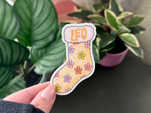 Leo Stocking sticker