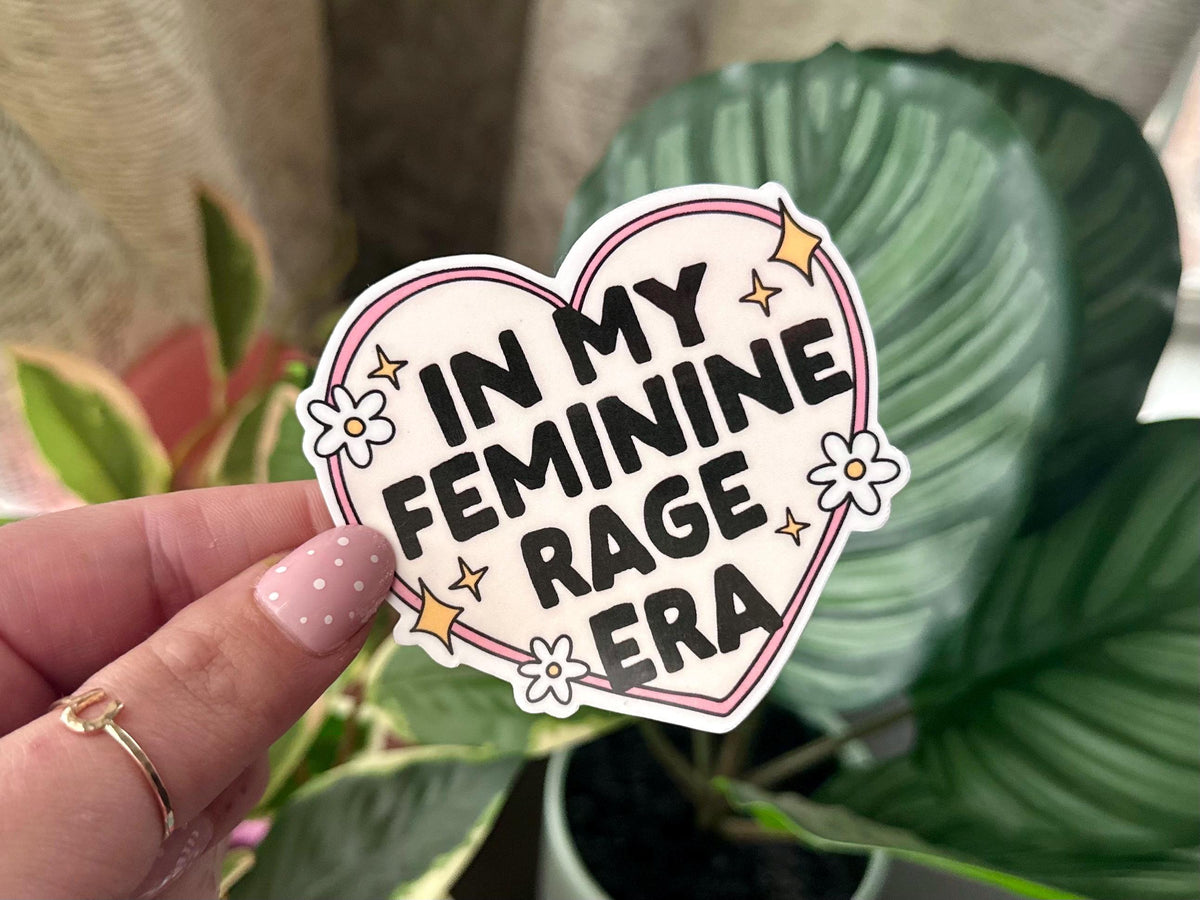 Feminist Rage sticker, women's rights