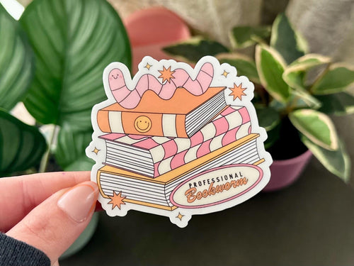 Professional Bookworm sticker