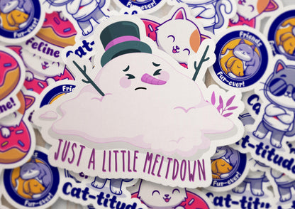 Melting Snowman sticker – view 3