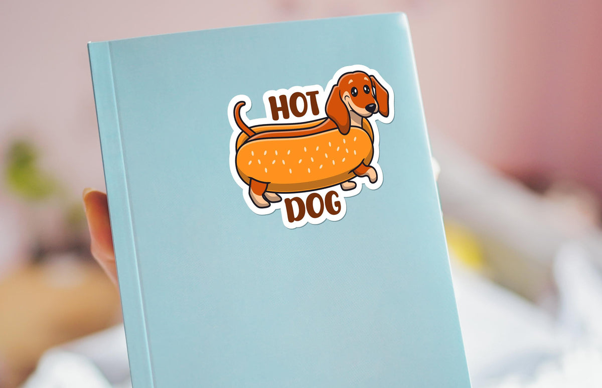 Hot Dog sticker, funny pun design – view 4