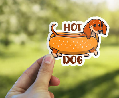 Hot Dog sticker, funny pun design – view 3