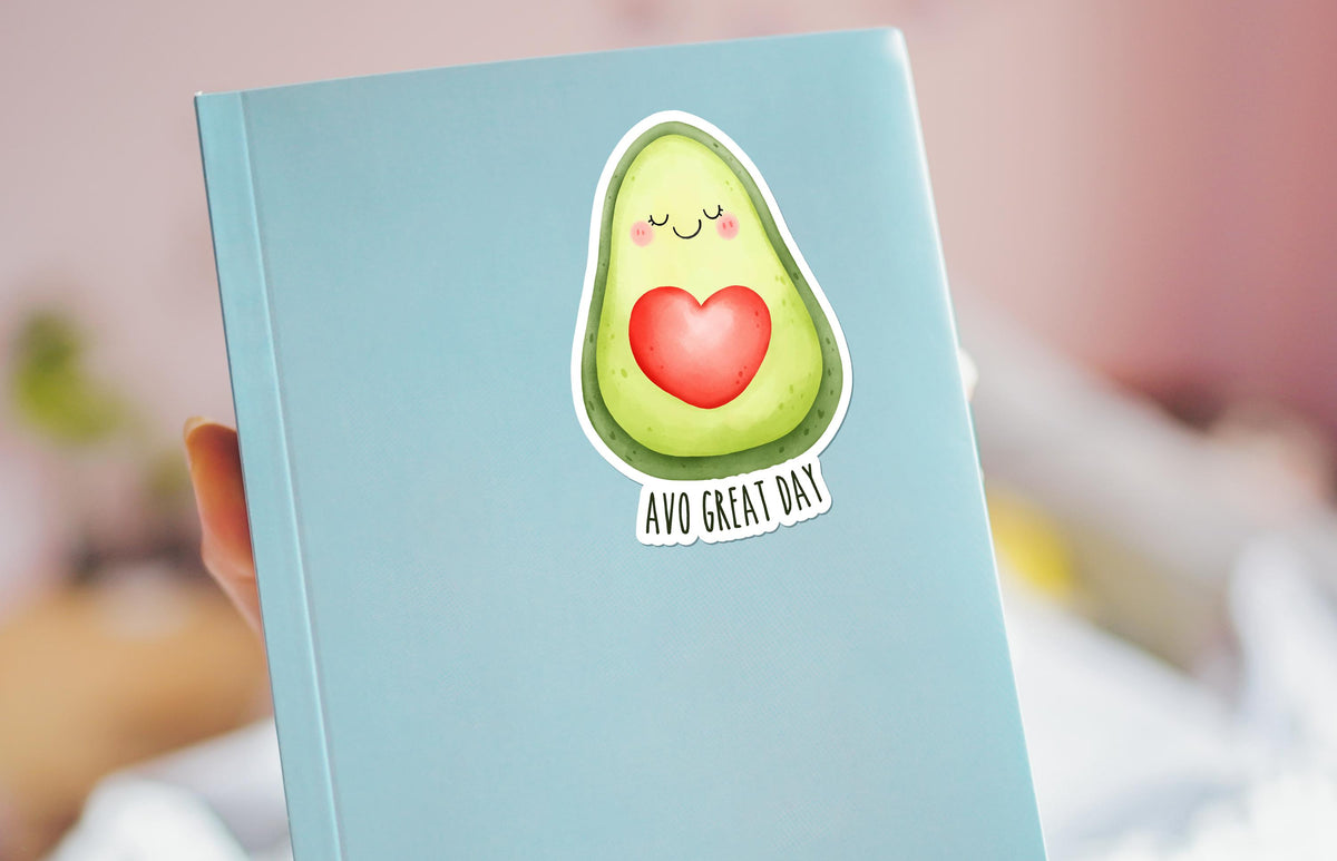 Avo Great Day sticker, avocado art – view 3