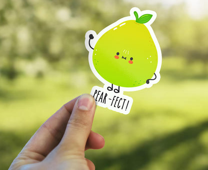 Pear-fect sticker, fun pun design – view 4