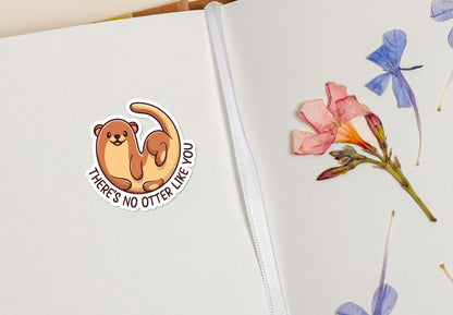 There’s No Otter Like You sticker, funny pun design – view 3