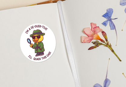 I'm a De-Duck-Tive sticker, funny pun – view 4