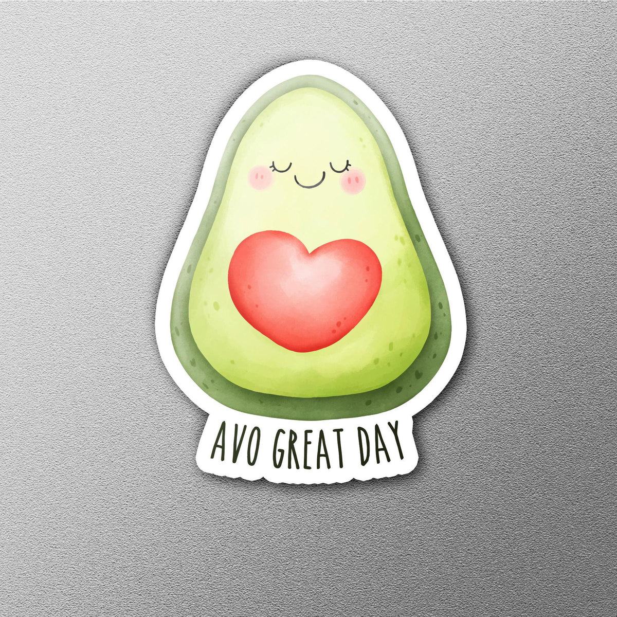 Avo Great Day sticker, avocado art