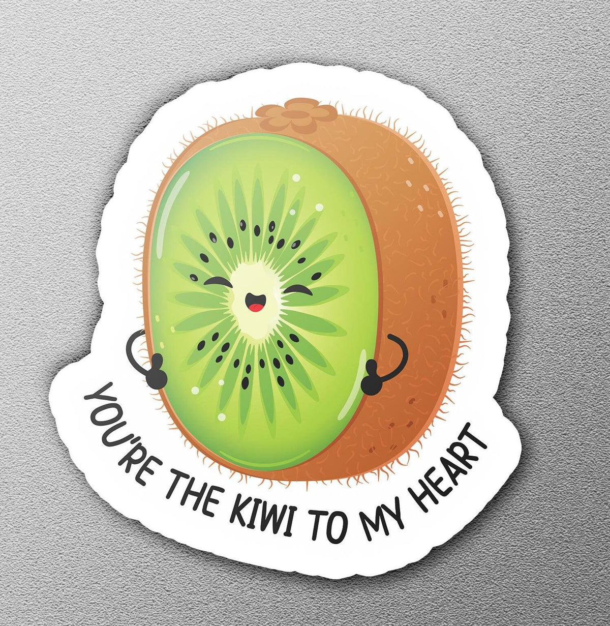 You're the Kiwi to My Heart sticker, cute kiwi fruit – view 2