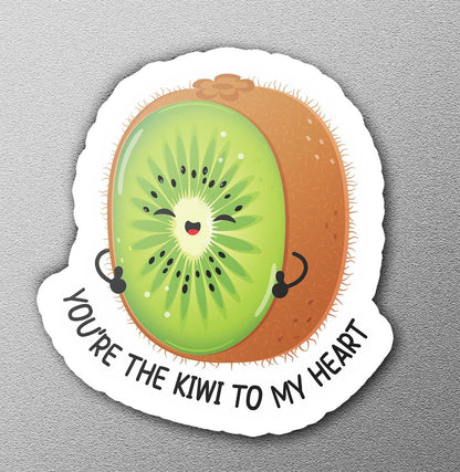 You're the Kiwi to My Heart sticker, cute kiwi fruit – view 2