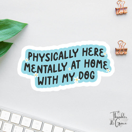 Physically Here sticker