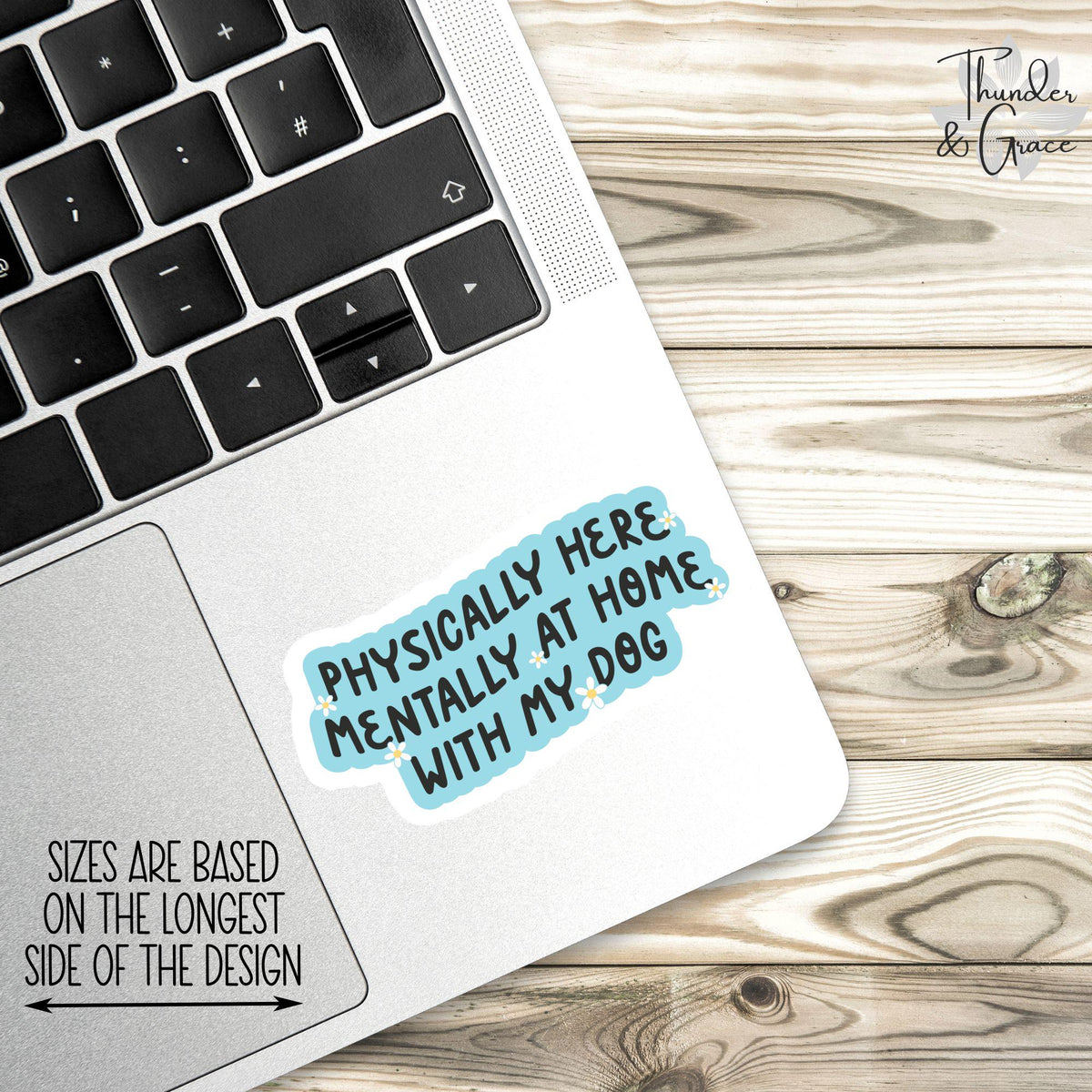 Physically Here sticker – view 2