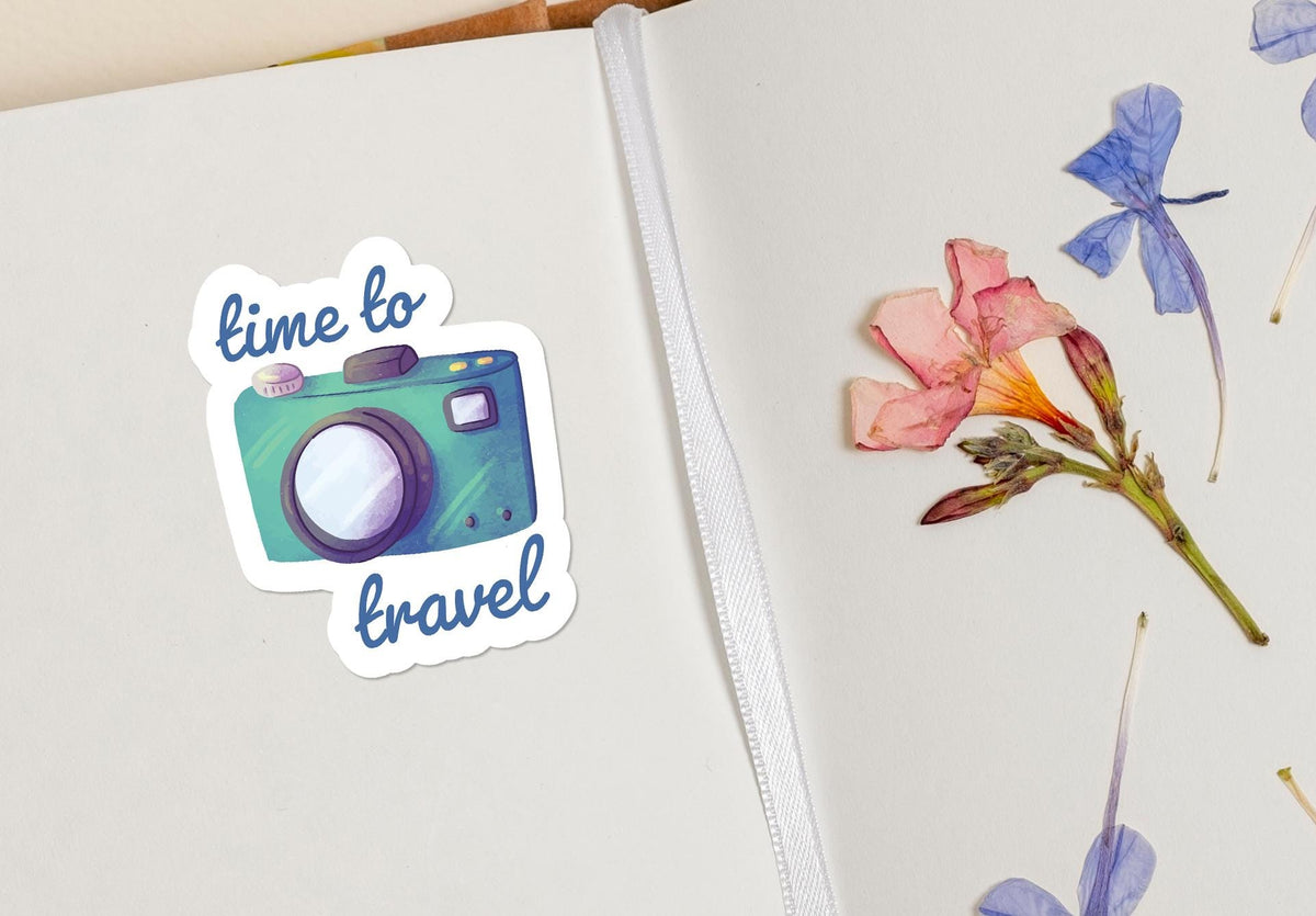 Time to Travel sticker, adventure awaits – view 3