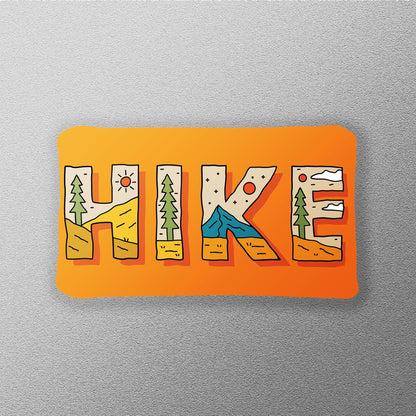 Hike sticker, landscape window design