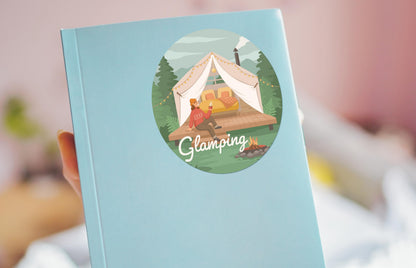 Glamping sticker, glamour camping for girls – view 3