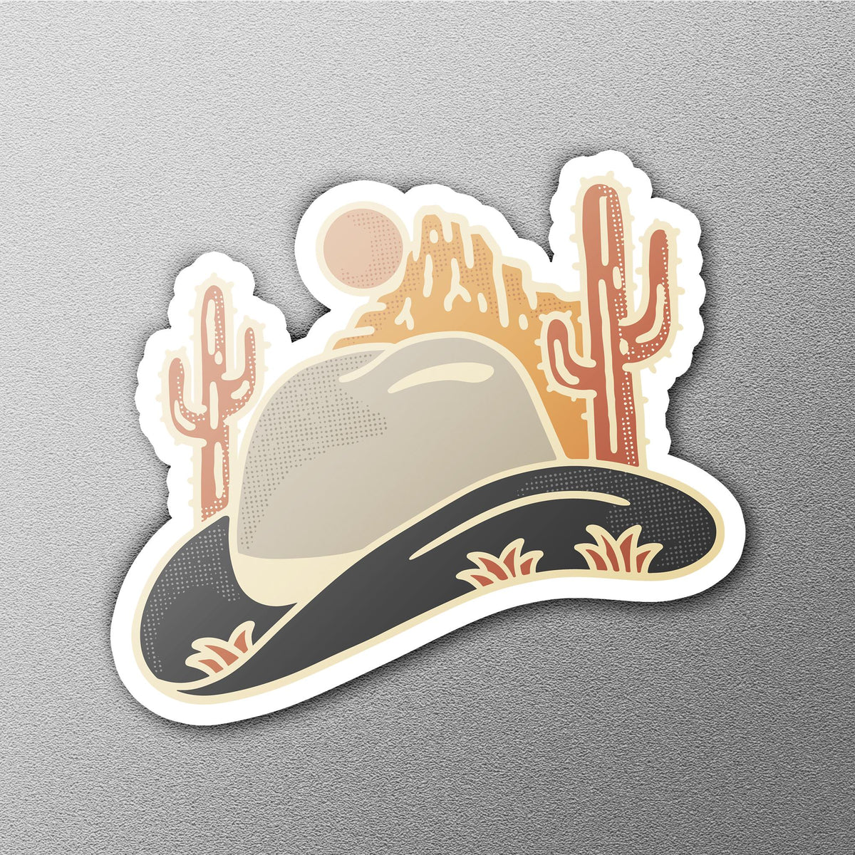 Cowboy Hat Desert Scene sticker