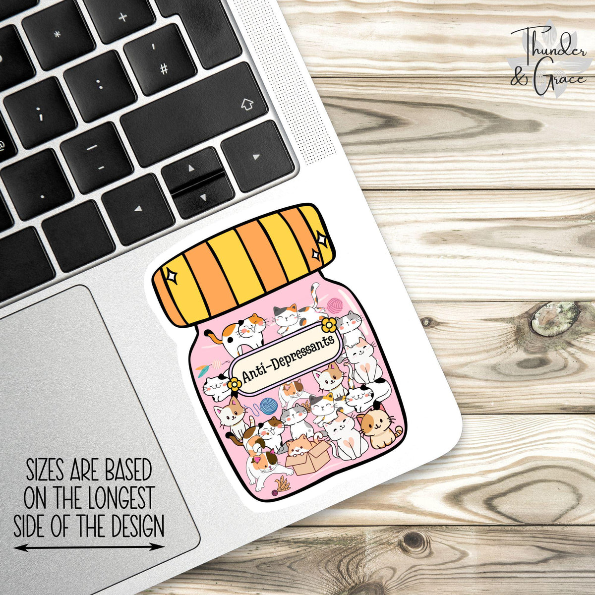 Anti Depressant sticker, emotional support cat – view 2