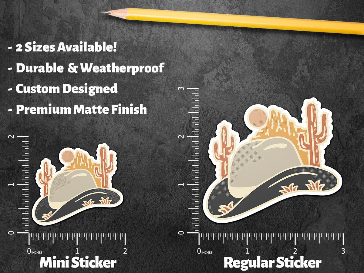 Cowboy Hat Desert Scene sticker – view 2
