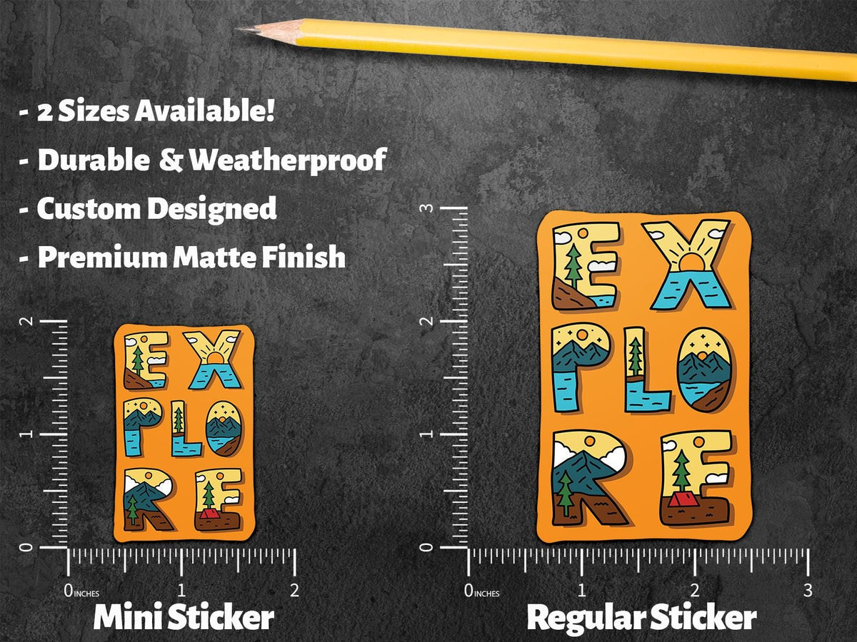 Explore sticker, adventure design – view 2