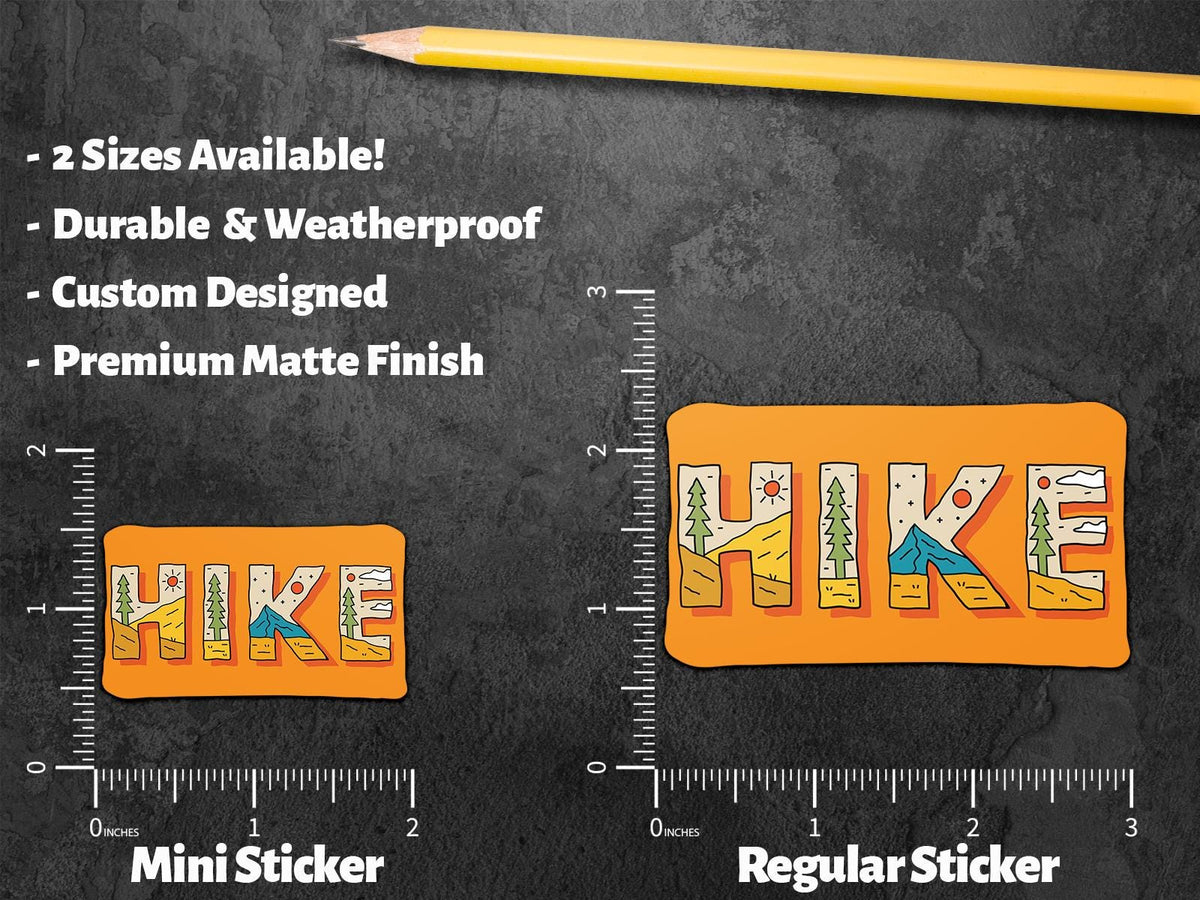 Hike sticker, landscape window design – view 2