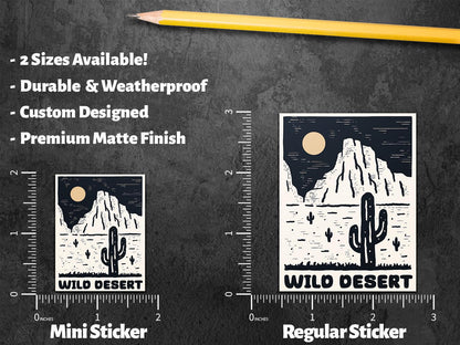 Wild Desert sticker, stunning desert illustration – view 2