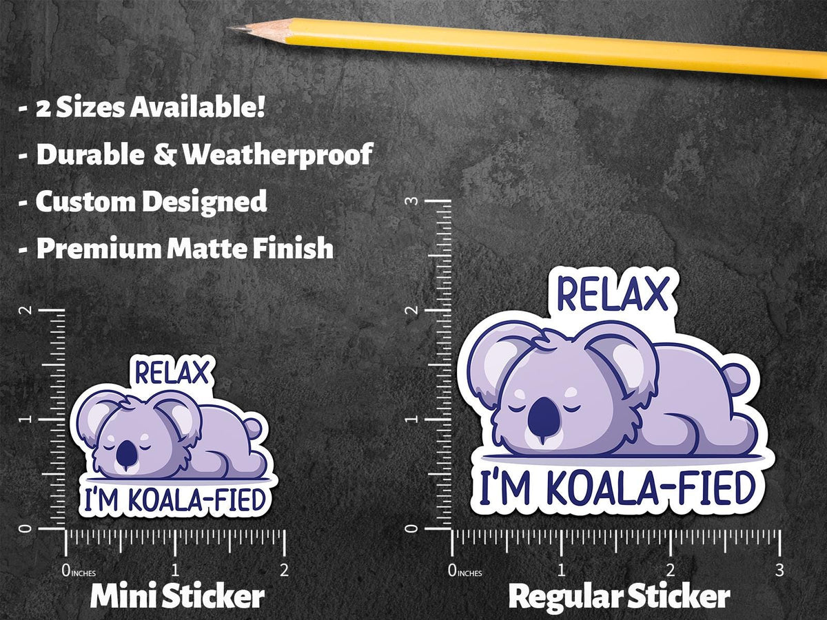 Relax sticker, cute koala sleeping – view 2