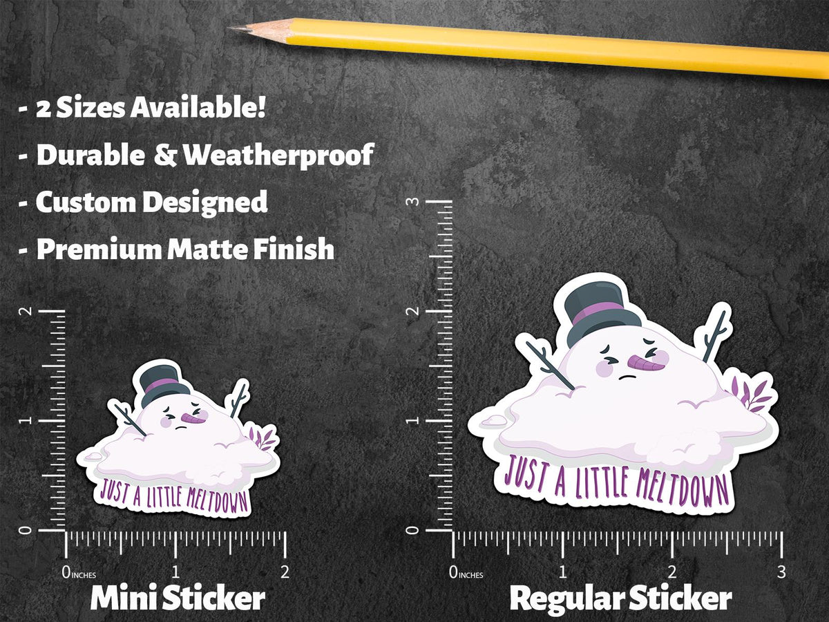 Melting Snowman sticker – view 2