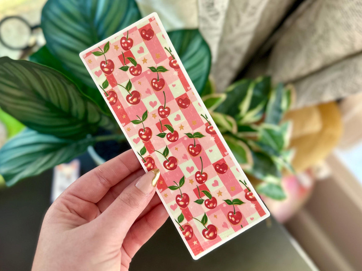 Checkered Cherries Bookmark sticker – view 3