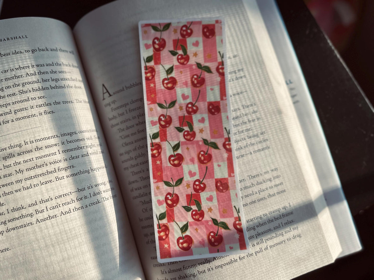 Checkered Cherries Bookmark sticker