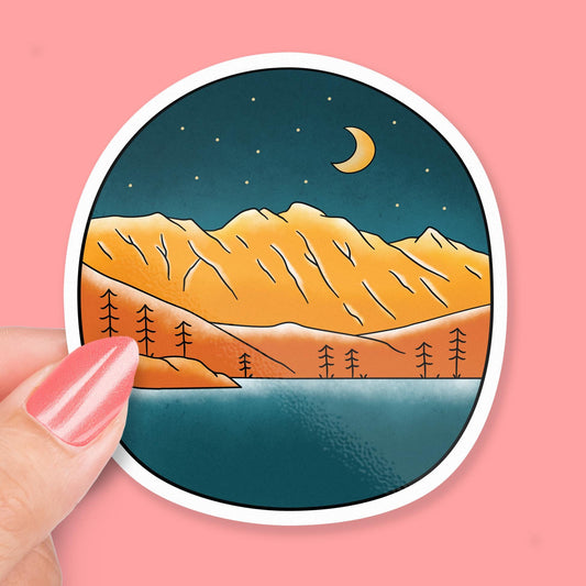 Beautiful Gradient Camping Nature sticker