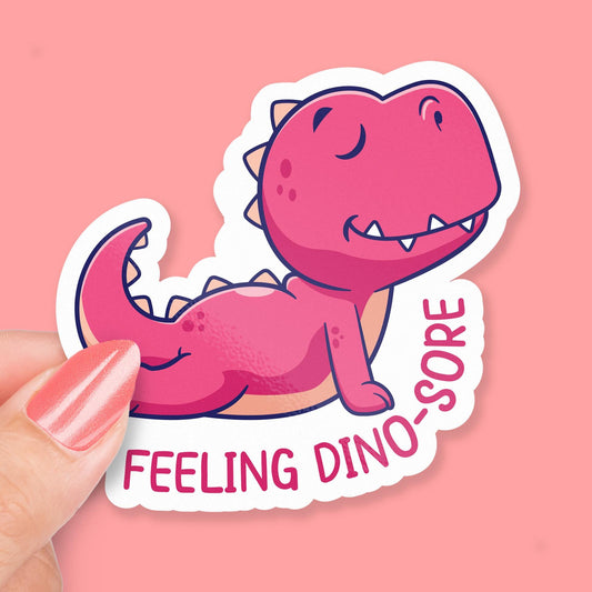 Feeling Dino-Soar sticker, new year motivation