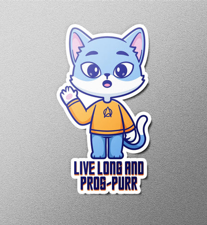 Live Long and Prosper (Prospurr) sticker, star fans