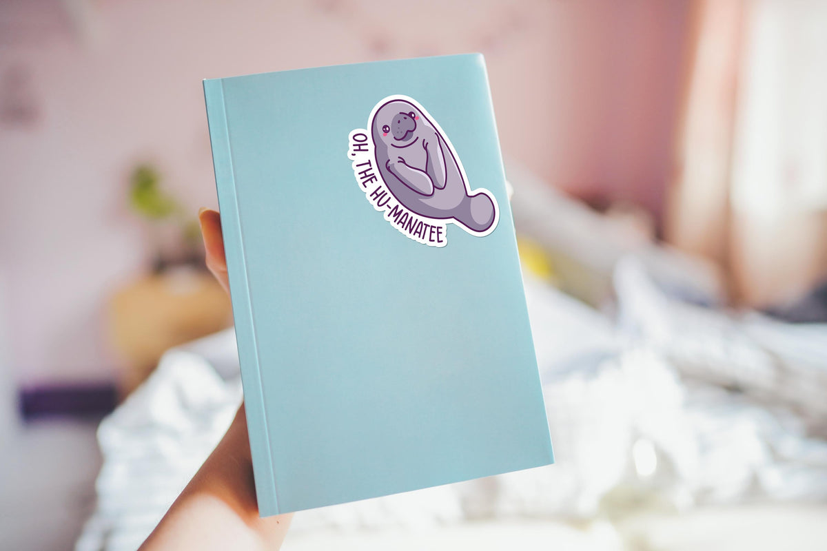 The Hu-Manatee sticker, funny pun design – view 4