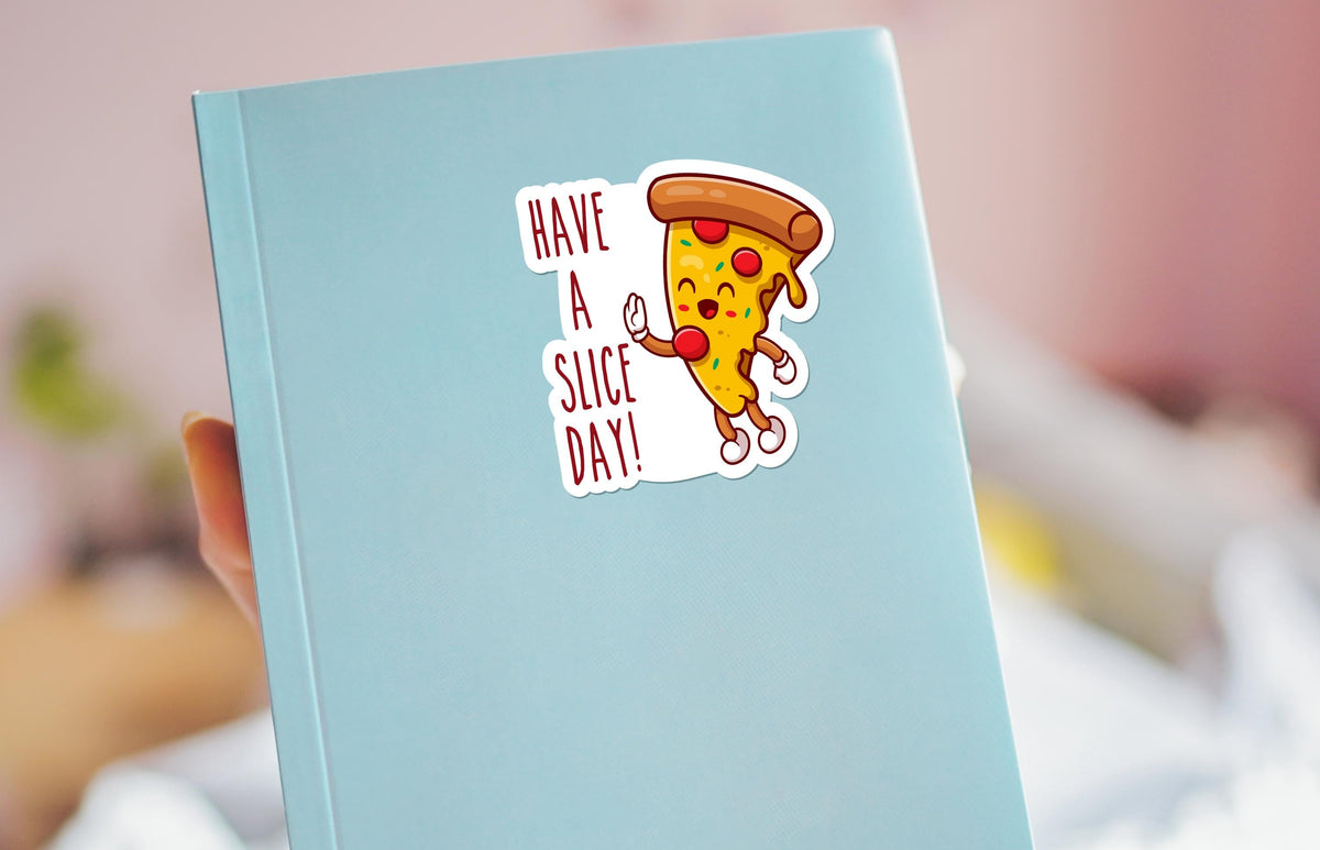 Have a Slice Day sticker, funny pun design – view 4