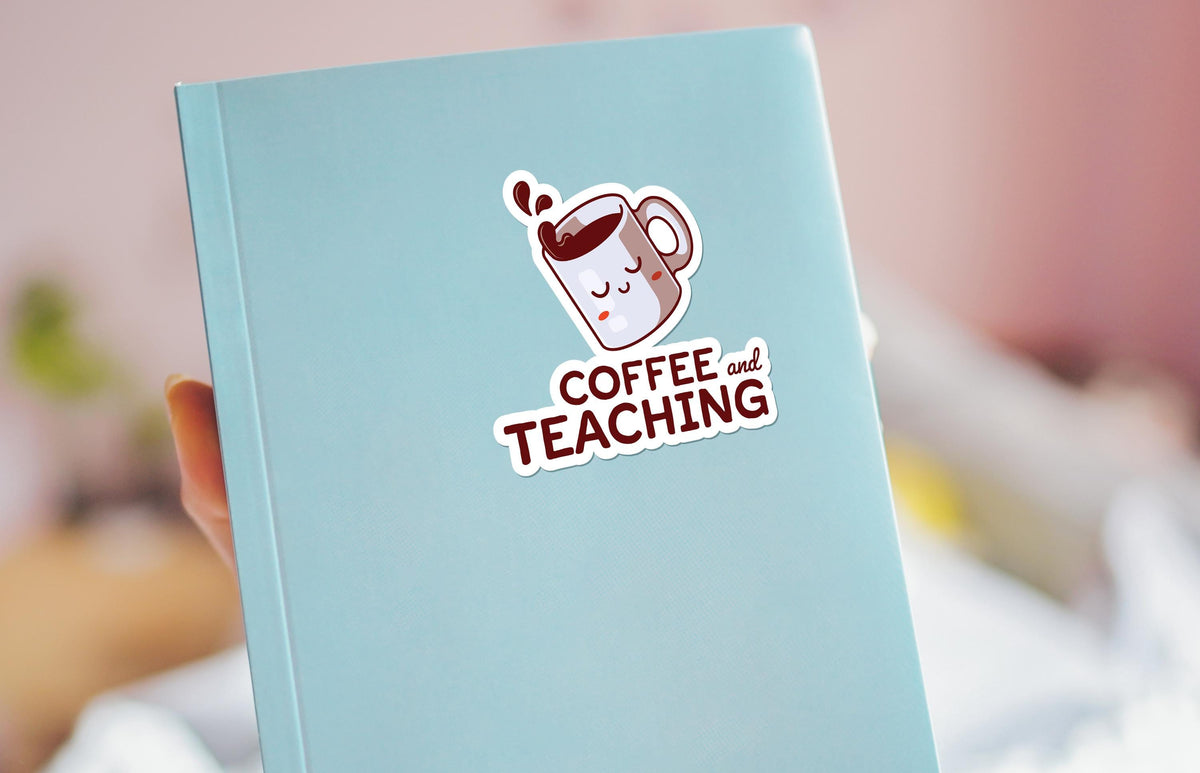 Coffee and Teaching sticker, teaching humor – view 3