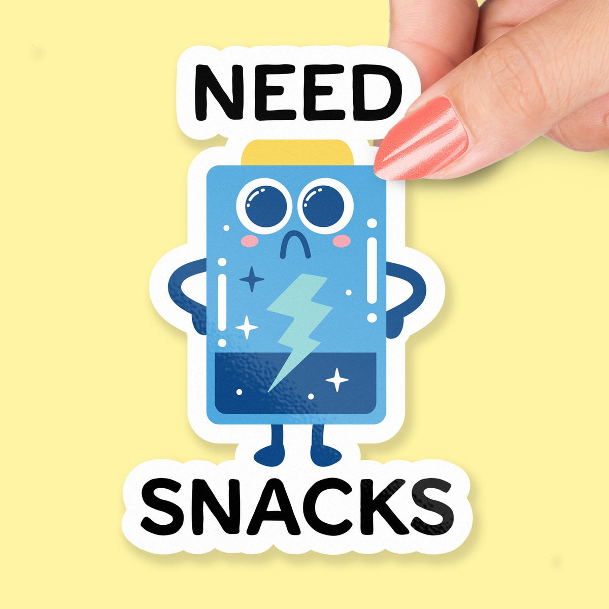 Need Snacks sticker, snack humor