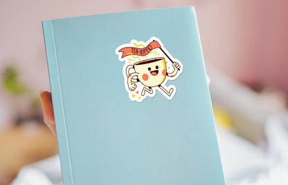 Tea-riffic sticker, fun pun design – view 4