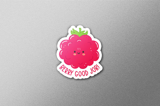 Berry Good sticker, fun pun design